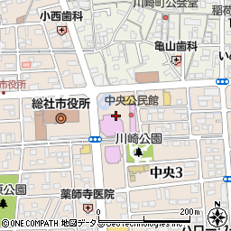 岡山県総社市中央3丁目1周辺の地図