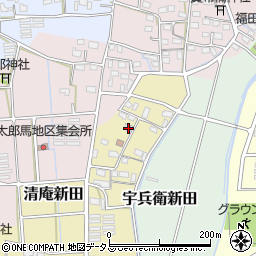 静岡県磐田市清庵新田36周辺の地図