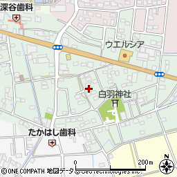 静岡県磐田市白羽周辺の地図