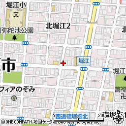 レヴィアス（ＲＥＶＩＡＳ）大阪北堀江店周辺の地図