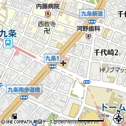 ＡＯＫＩ大阪九条店周辺の地図