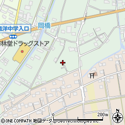 静岡県磐田市岡2周辺の地図