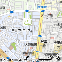 大阪府大阪市東成区大今里西1丁目15周辺の地図