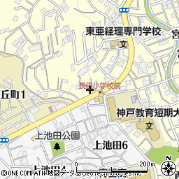 まいどおおきに食堂神戸長田食堂周辺の地図