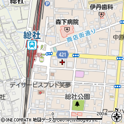 岡山県総社市駅前2丁目2周辺の地図