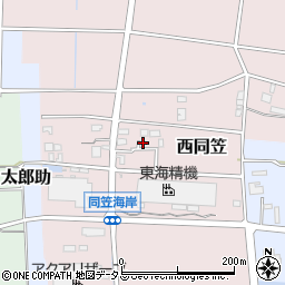 静岡県袋井市西同笠877周辺の地図