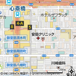 ＯＫＵＲＡ心斎橋時計専門店周辺の地図