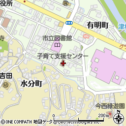 益田市子育て支援センター周辺の地図