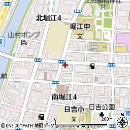 ほっかほっか亭　南堀江４丁目店周辺の地図