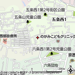 奈良県奈良市五条西1丁目36-16周辺の地図