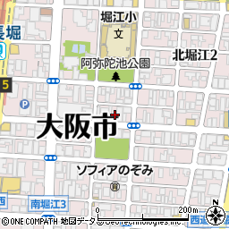 大阪府大阪市西区北堀江3丁目5周辺の地図