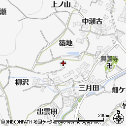愛知県田原市仁崎町西畑周辺の地図
