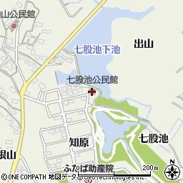 七股池公民館周辺の地図