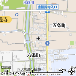 奈良県奈良市五条町6-9周辺の地図