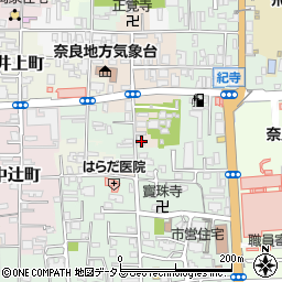 奈良県奈良市西紀寺町46周辺の地図