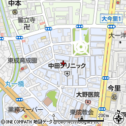 大阪府大阪市東成区大今里西1丁目7周辺の地図
