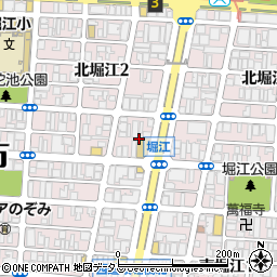 大阪府大阪市西区北堀江2丁目4周辺の地図