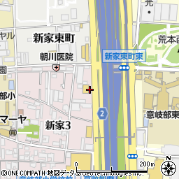 ワークマンプラス東大阪新家店駐車場周辺の地図