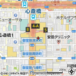 キャプラスネイル　大丸心斎橋店周辺の地図