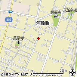 静岡県浜松市中央区河輪町周辺の地図