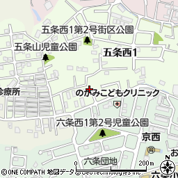 奈良県奈良市五条西1丁目36-9周辺の地図