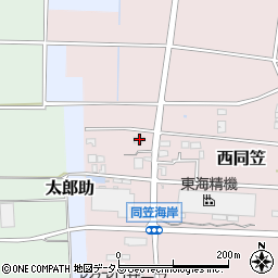 静岡県袋井市西同笠886周辺の地図