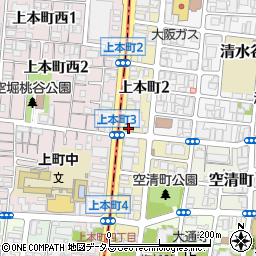 セブンイレブン大阪上本町２丁目店周辺の地図