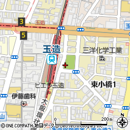 大阪市立　ＪＲ玉造駅有料自転車駐車場周辺の地図