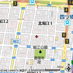 韓国料理 江南 堀江店周辺の地図