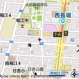 セブンイレブン大阪北堀江４丁目店周辺の地図