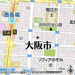 大阪府大阪市西区北堀江3丁目6周辺の地図