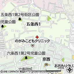 奈良県奈良市五条西1丁目18周辺の地図