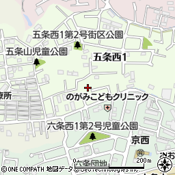 奈良県奈良市五条西1丁目36-3周辺の地図