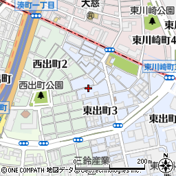兵庫県神戸市兵庫区東出町3丁目周辺の地図