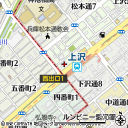 メッセージケアプランセンター神戸上沢周辺の地図