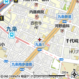 大阪信用金庫九条支店周辺の地図