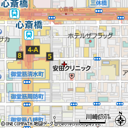 ラグタグ心斎橋店周辺の地図