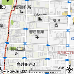 大阪府東大阪市高井田西3丁目4周辺の地図