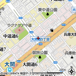 兵庫県神戸市兵庫区水木通周辺の地図