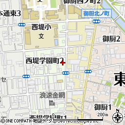 リパーク東大阪西堤学園町駐車場周辺の地図