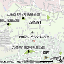 奈良県奈良市五条西1丁目36-2周辺の地図