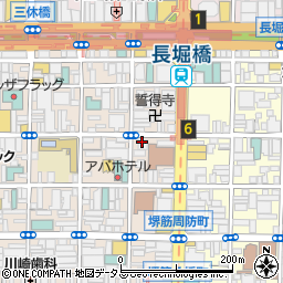 炭火焼直島　東心斎橋店周辺の地図