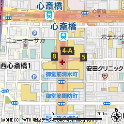 ドトールコーヒーショップ地下鉄心斎橋駅店周辺の地図