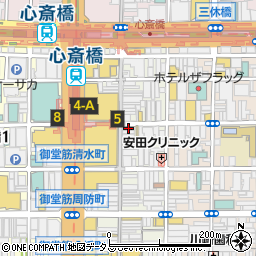 カステラ銀装 心斎橋本店 カフェ・ラ・サール周辺の地図