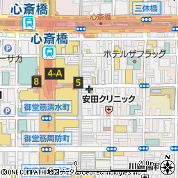 餃子の王将 心斎橋店周辺の地図