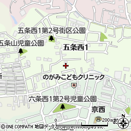 奈良県奈良市五条西1丁目19周辺の地図