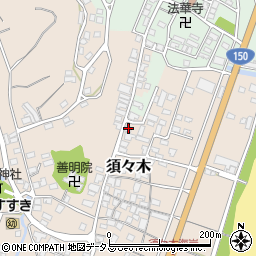 静岡県牧之原市須々木381-1周辺の地図