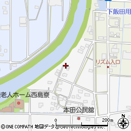 静岡県浜松市中央区西島町31周辺の地図