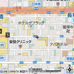 大阪府大阪市中央区東心斎橋1丁目14-25周辺の地図