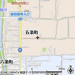 奈良県奈良市五条町167-3周辺の地図